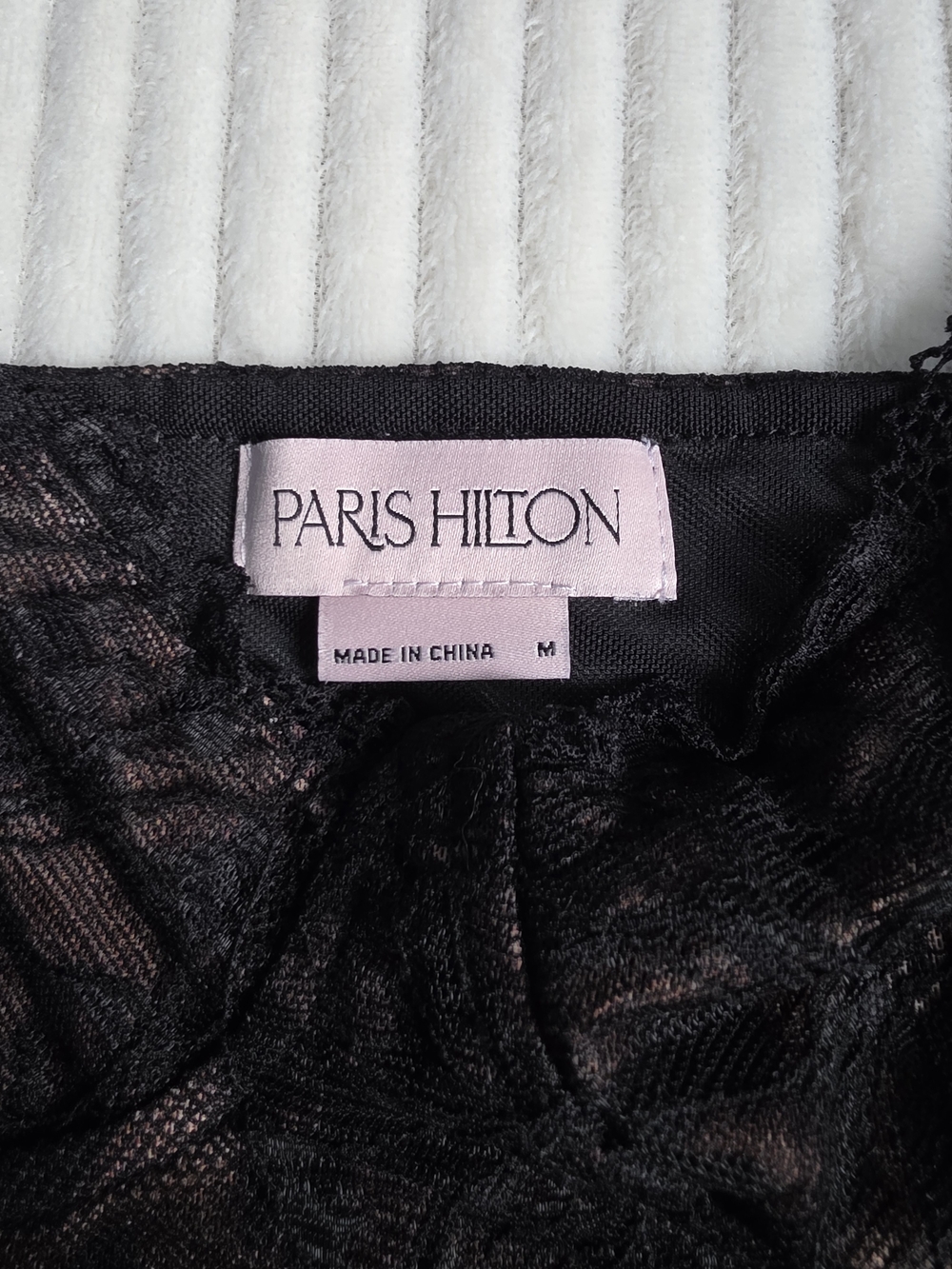 Paris Hilton Leopard Print Lace Trim Cami & Pants Sleep Set - Black/Brown - Picture 2 of 11